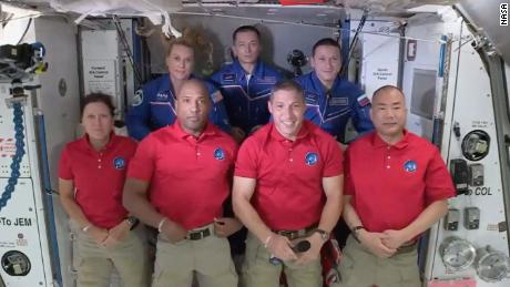 It's a full house on the International Space Station with 7 people - and Baby Yoda
