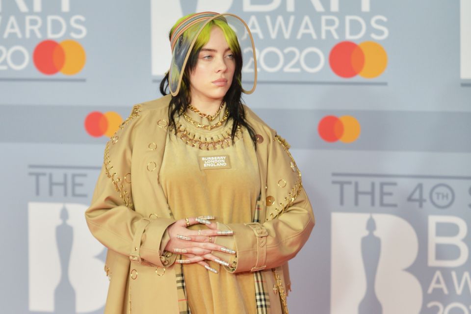 Billie Eilish explains that friends and family were anxious when the 19-year-old was ashamed of wearing the sleeveless shirt.  (Image: Getty Images)